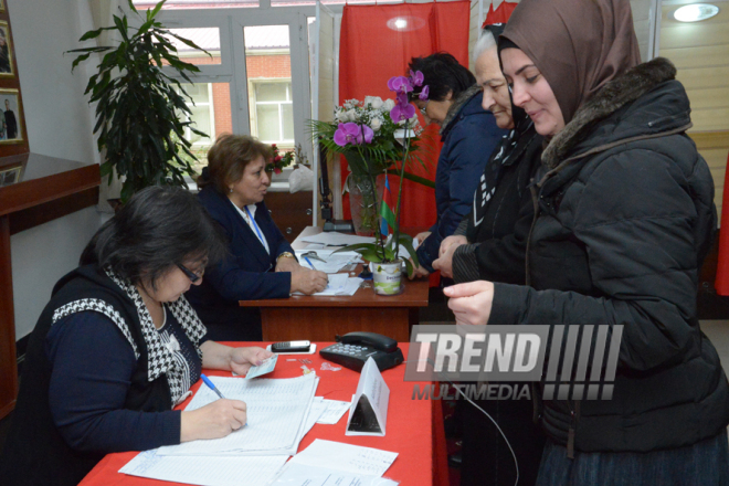 Azerbaijani parliamentary election kicks off. Baku, Azerbaijan, Nov.01, 2015